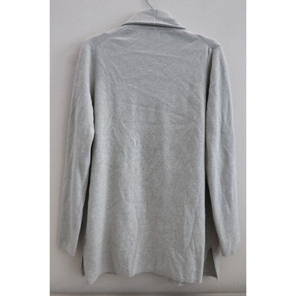 J. Crew BA866 Women's Sz Medium Light Gray Heather Chelsea Sweater Blazer - Picture 2 of 8